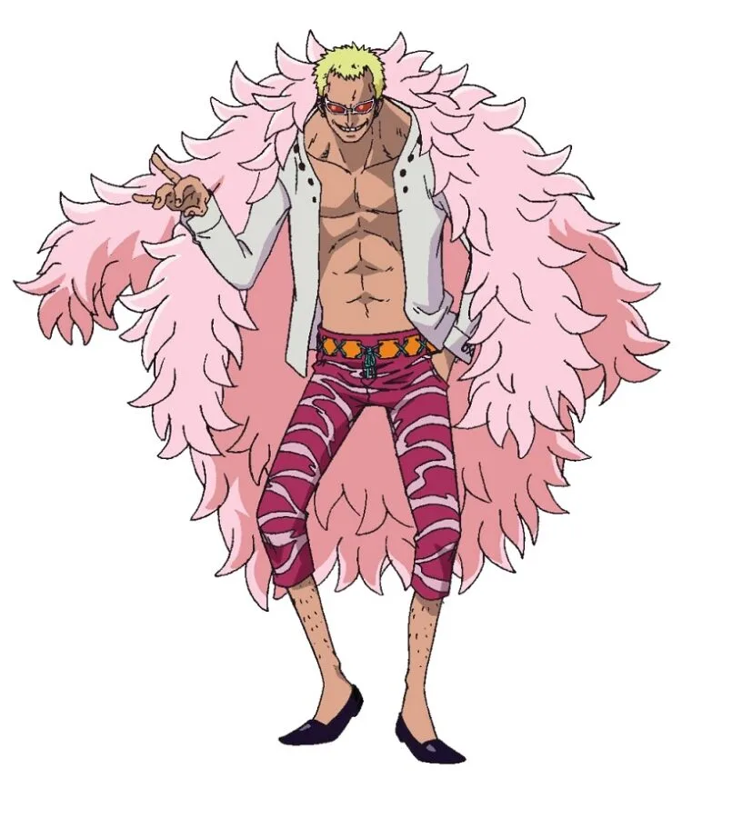 ¿Cómo se viste Donquixote Doflamingo?