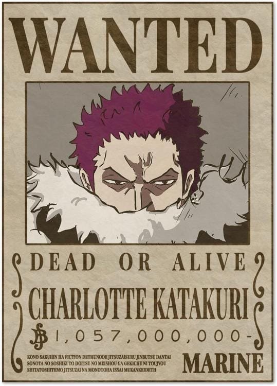CARTEL WANTED DE CHARLOTTE KATAKURI
