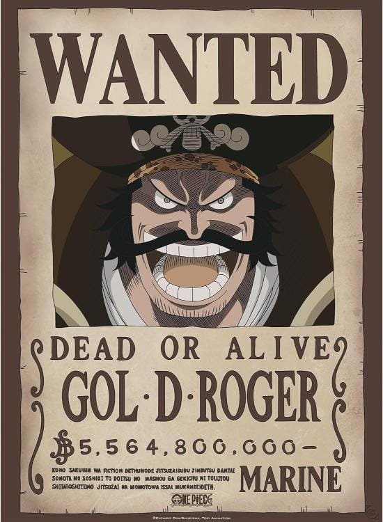 CARTEL WANTED GOL D ROGER