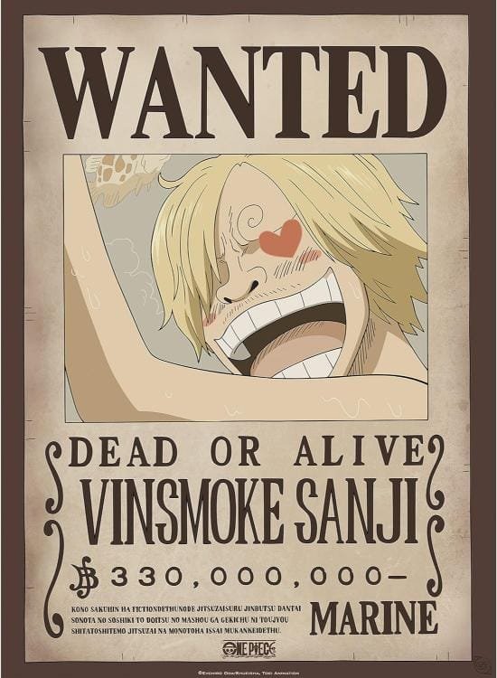 CARTEL WANTED VINSMOKE SANJI