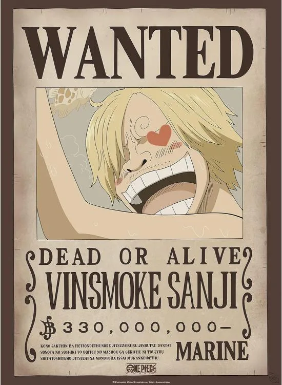 CARTEL WANTED VINSMOKE SANJI