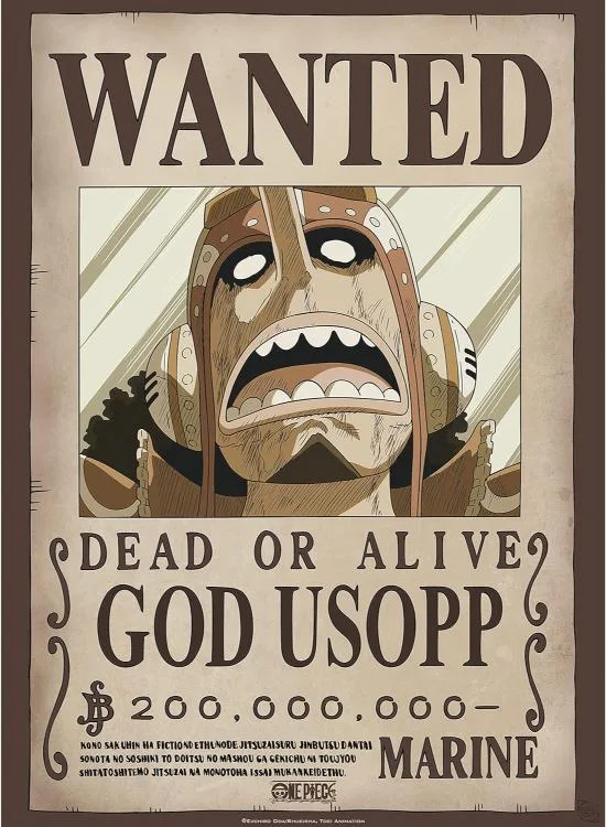 CARTEL WANTED GOD USOPP SOGEKING cartel de usopp recompensa usopp usopp one piece cartel