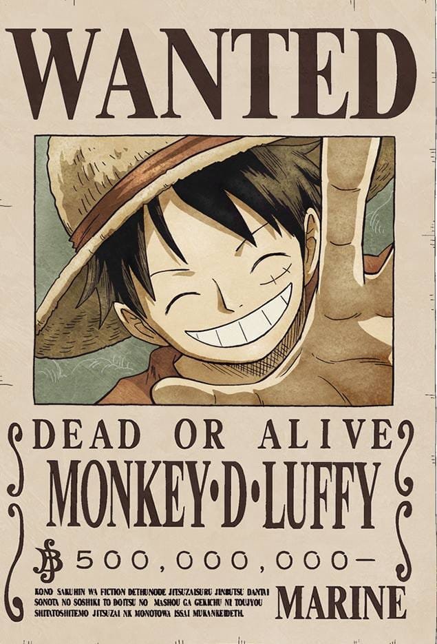 recompensa luffy 500.000.000