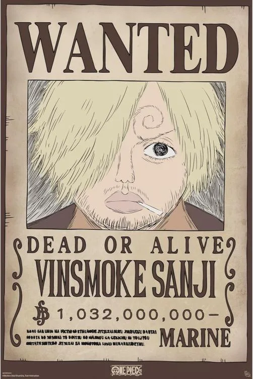 one piece cartel se busca sanji