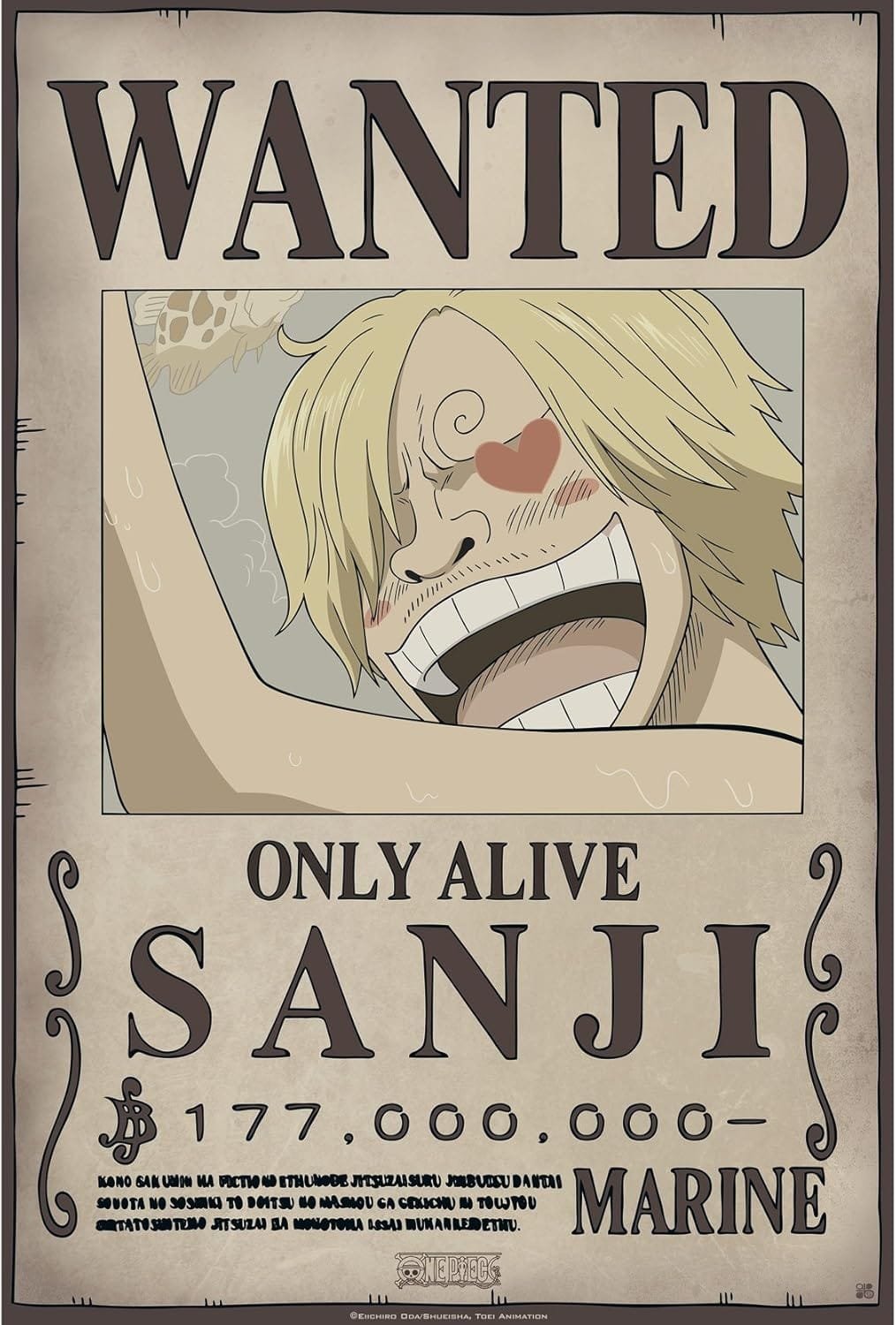 one piece cartel se busca sanji
