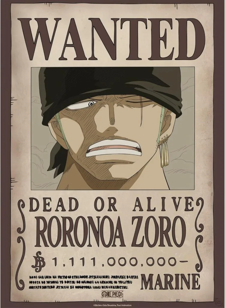 poster wanted one piece zoro
cartel de zoro actual