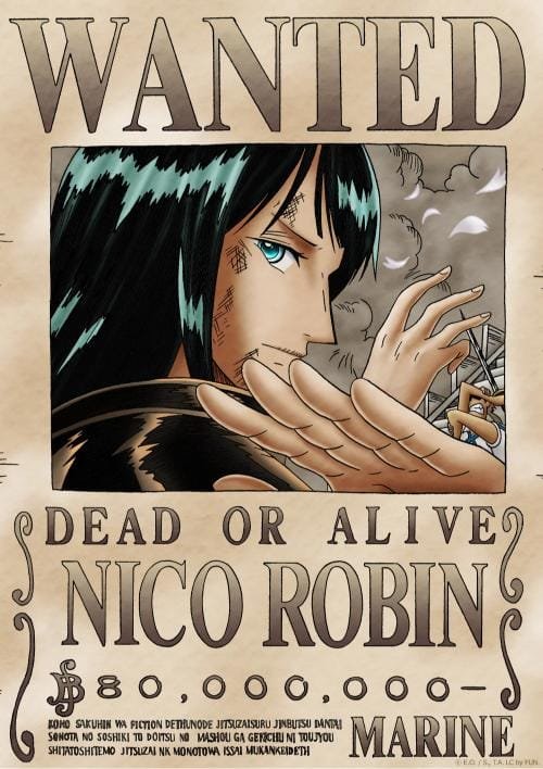 one piece nico robin wanted poster
