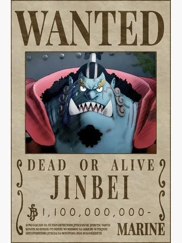 Cartel de se busca de One Piece Jinbe Wanted
