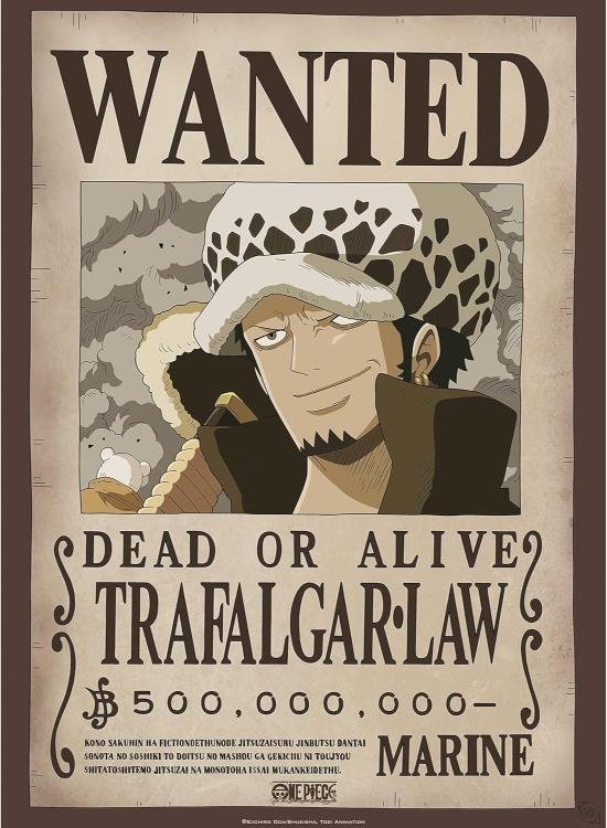 trafalgar law cartel de recompensa